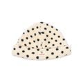 Bonnet d'hiver en polaire recyclée à pois jaunes avec bord repliable pour enfants par temps froid