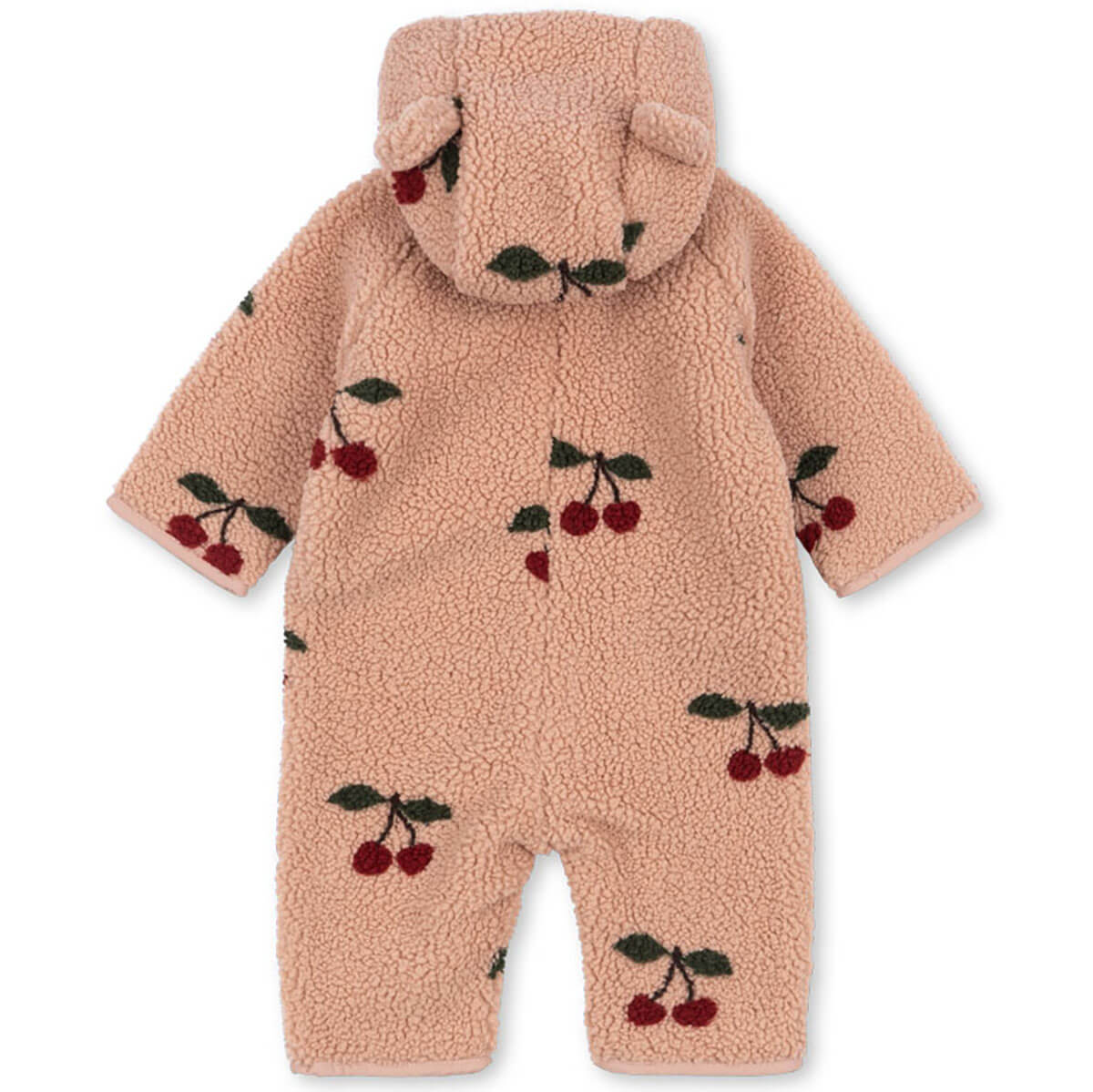 Combinaison Pyjama Polaire Bébé Rose Floral à Capuche avec Fermeture Éclair Intégrale et Doublure Polaire pour Sieste en Poussette
