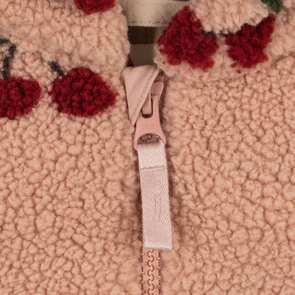 Combinaison Pyjama Polaire Bébé Rose Floral à Capuche avec Fermeture Éclair Intégrale et Doublure Polaire pour Sieste en Poussette