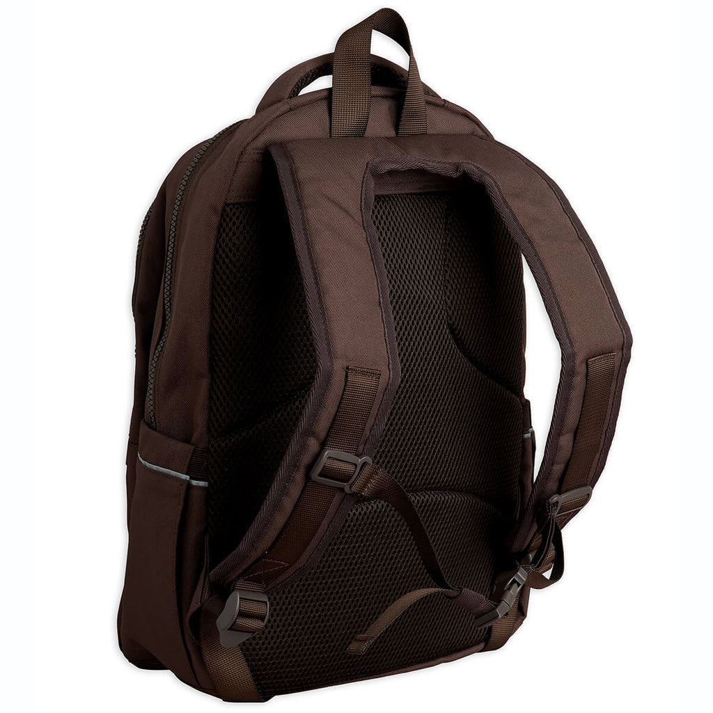 Sac à dos enfant marron en polyester recyclé brodé Panthère avec mini-sac amovible pour l'école