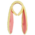 Bandeau oreilles de lapin blanc cassé en nylon recyclé pour enfants, idéal pour les fêtes de fin d'année