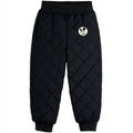 Pantalon matelassé noir en polyester recyclé avec taille élastiquée pour enfants (vêtement d'extérieur)