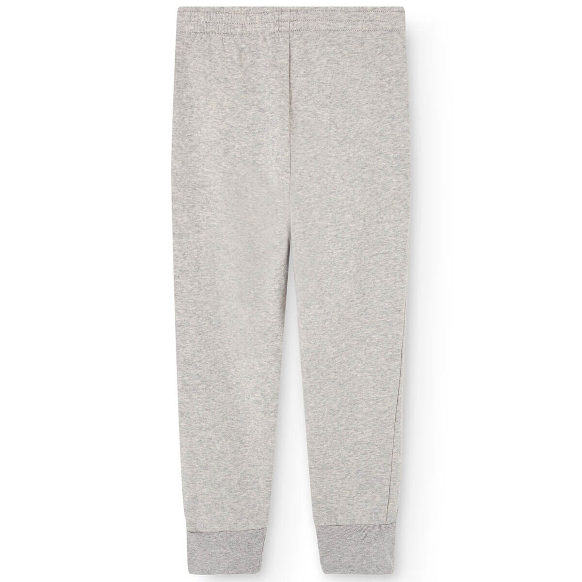 Pantalon de jogging décontracté en coton gris chiné avec taille élastique pour enfants