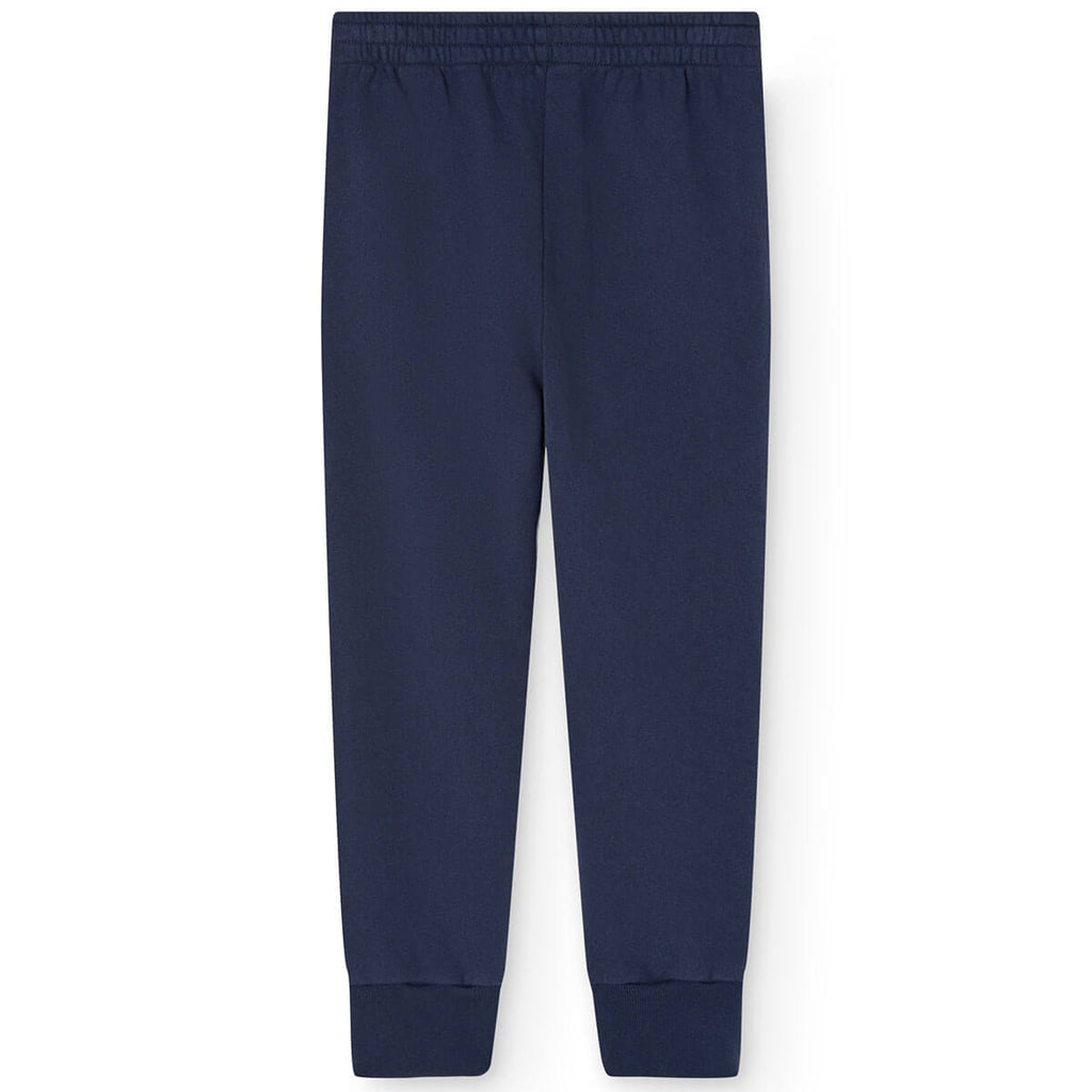 Joggers classiques en coton bleu marine pour enfants, coupe confortable à porter au quotidien
