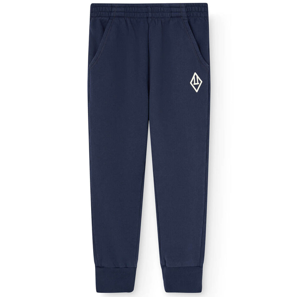 Joggers classiques en coton bleu marine pour enfants, coupe confortable à porter au quotidien