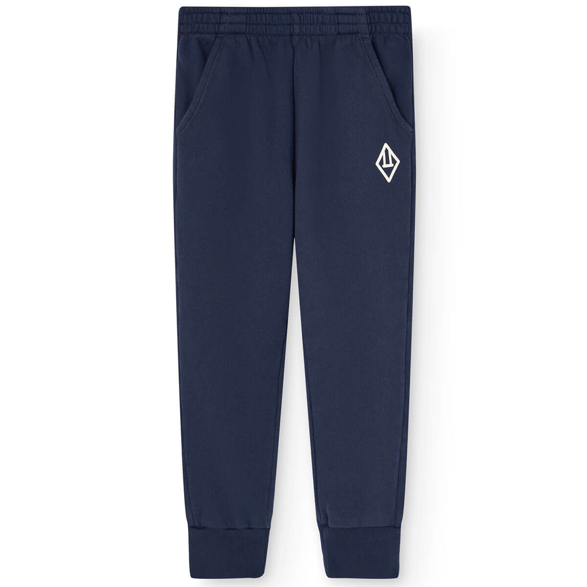 Joggers classiques en coton bleu marine pour enfants, coupe confortable à porter au quotidien