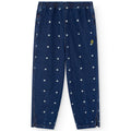 Pantalon fuselé en jean à pois bleus avec taille élastiquée pour enfant